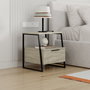 Hanah Home Mesita de Noche Travertino 45x50x40 cm